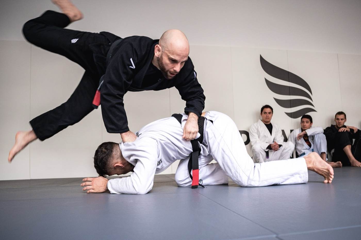 Wurf auf der Matte im Training